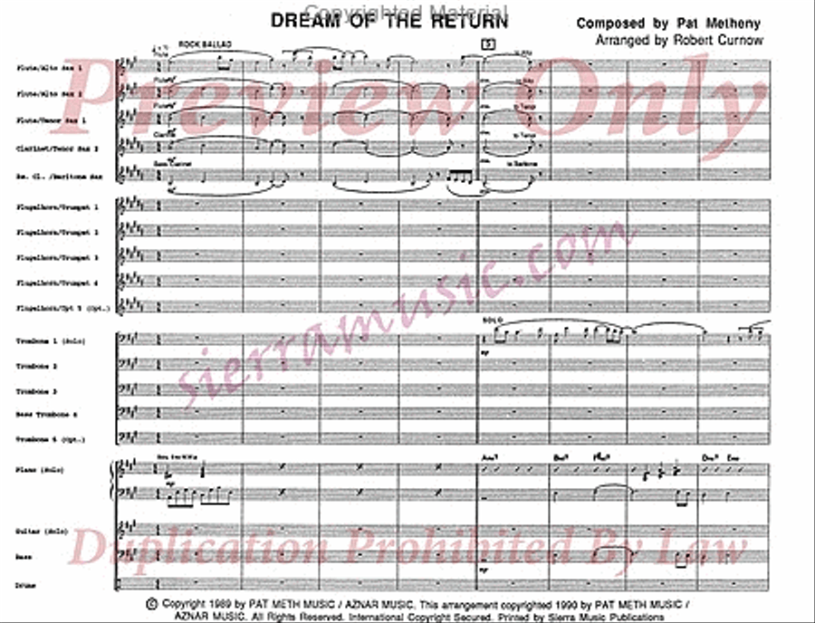 Dream of the Return Big Band scores gallery preview page 2
