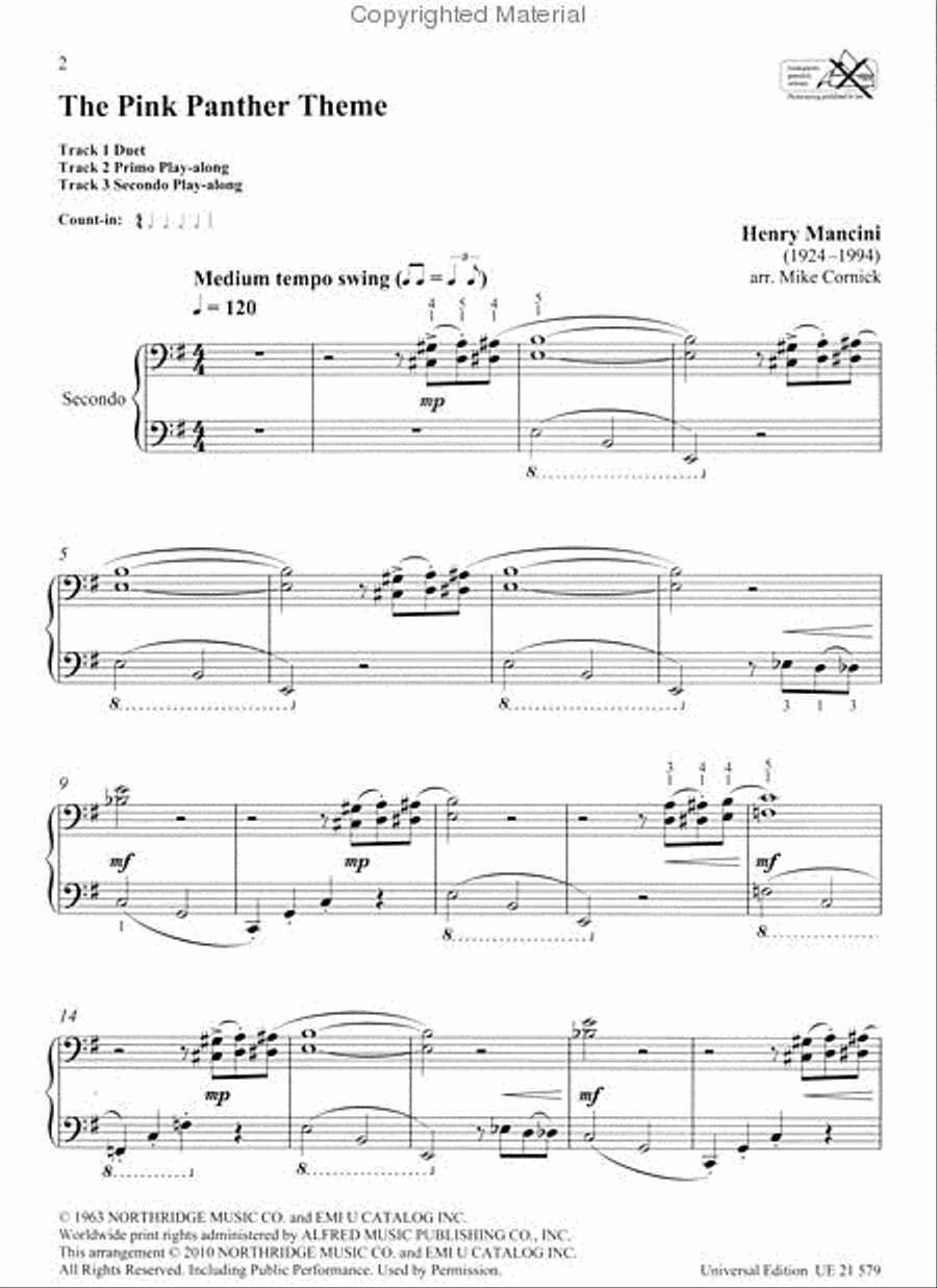 Pink Panther for Two Chamber Music scores gallery preview page 2