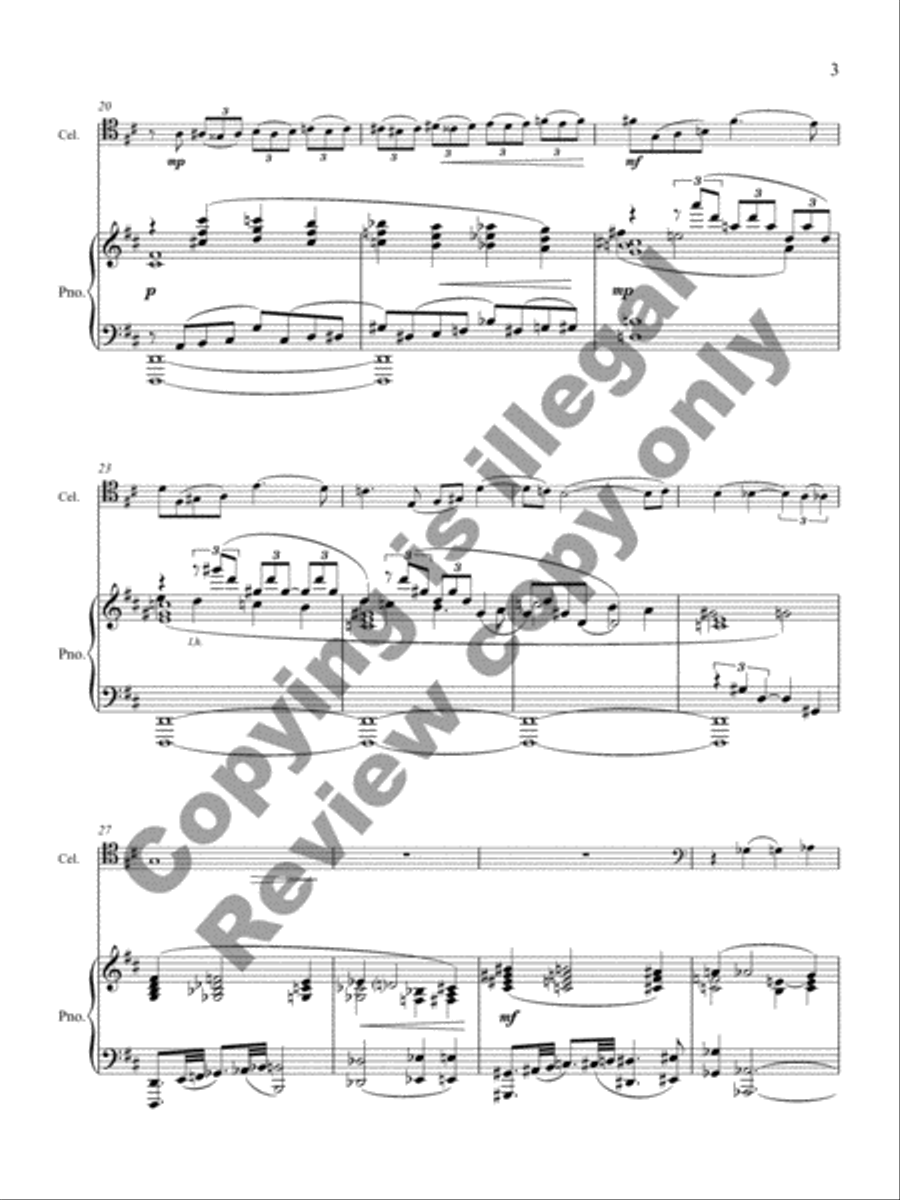 Sonata for Violoncello and Piano Piano Accompaniment scores gallery preview page 20