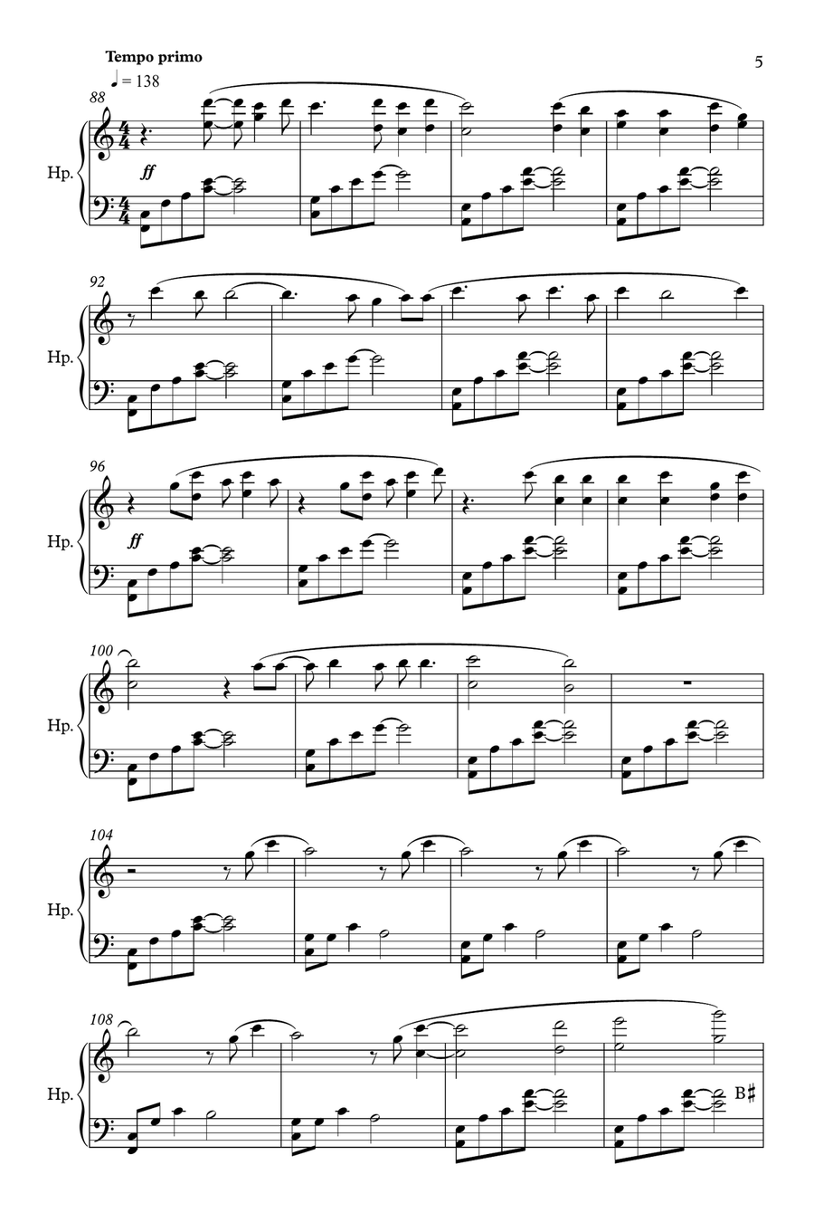 Cosmic Love Harp scores gallery preview page 5
