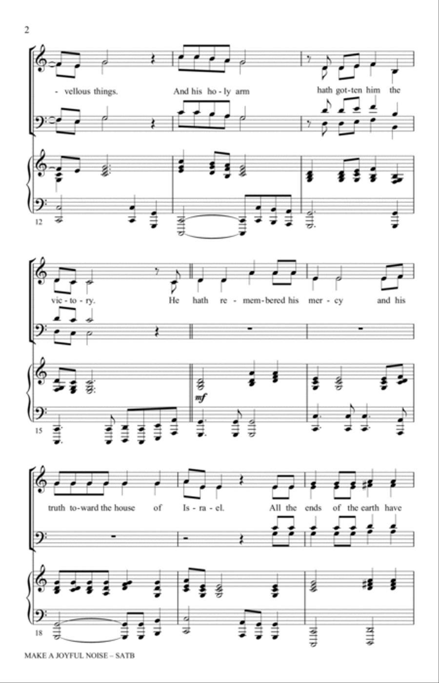 Make A Joyful Noise - The Coronation Anthem (for SATB and Piano) 4-Part scores gallery preview page 2