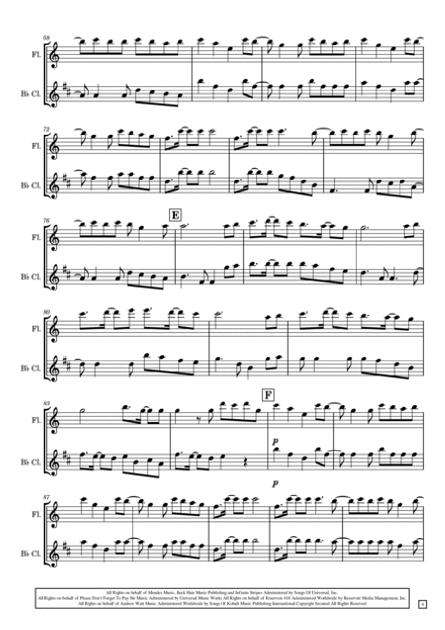 Senorita Senorita Woodwind Duet scores gallery preview page 4