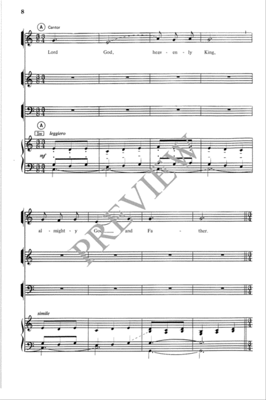 Festive Mass Festive Mass Unison Choir scores gallery preview page 9