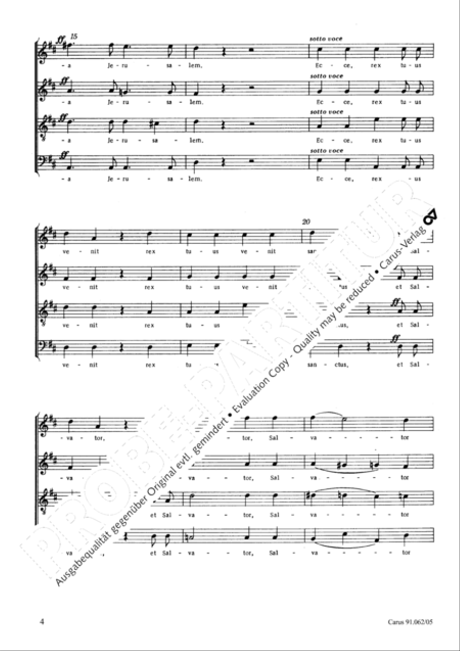 Exsulta filia Sion Exsulta filia Sion 4-Part scores gallery preview page 5