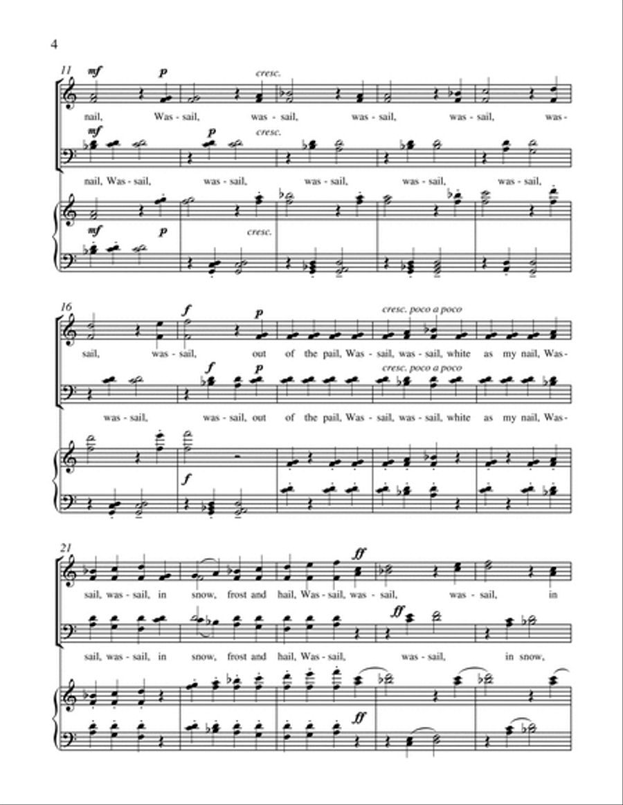 Carols of the Nativity: 6. Wassail SSAATB scores gallery preview page 3