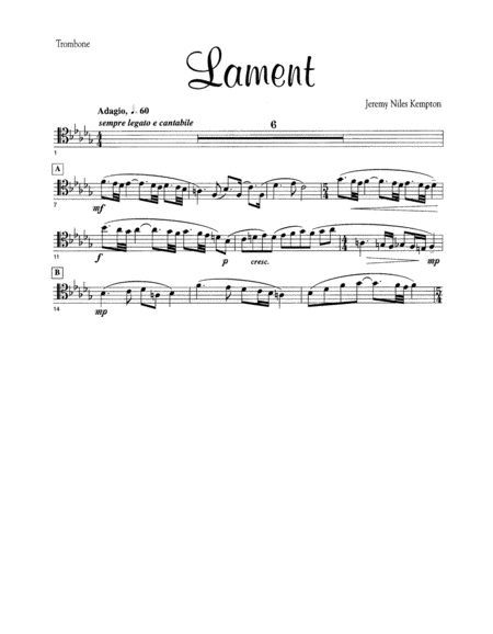 Lament for Trombone and Organ image number null