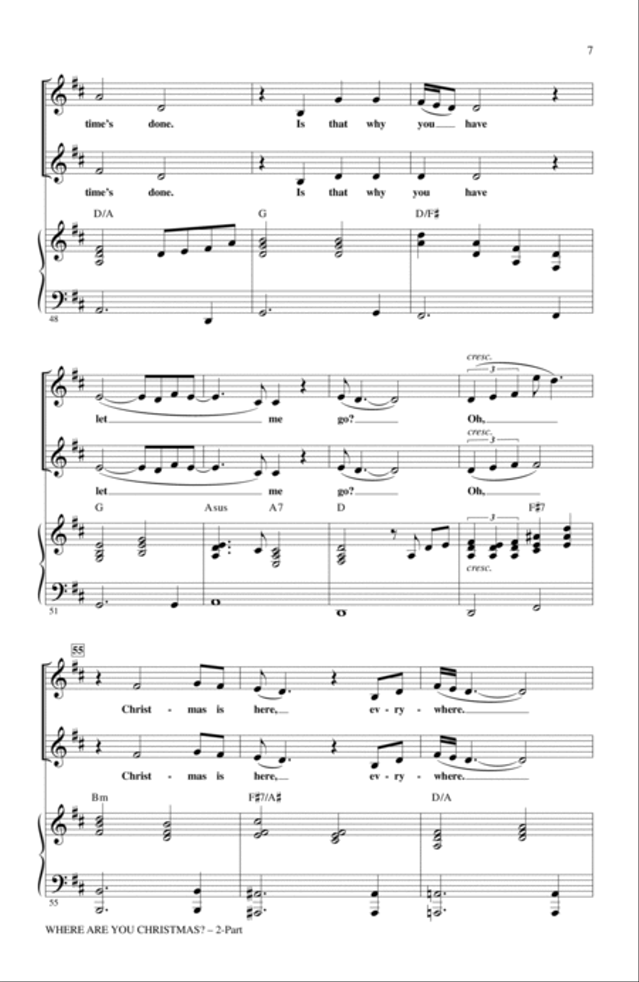 Where Are You Christmas? (arr. Mac Huff) (from How The Grinch Stole Christmas) 2-Part scores gallery preview page 6