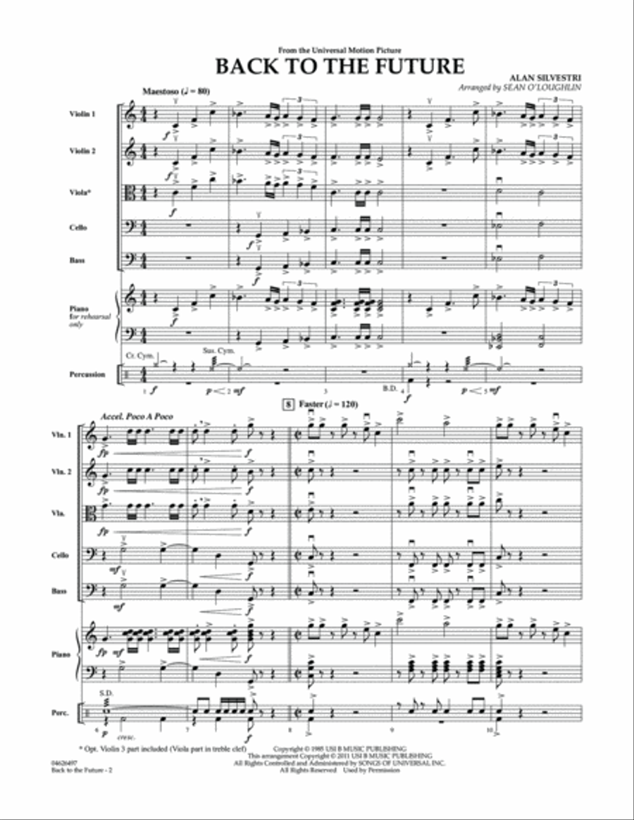 Back To The Future - Full Score Orchestra scores gallery preview page 2