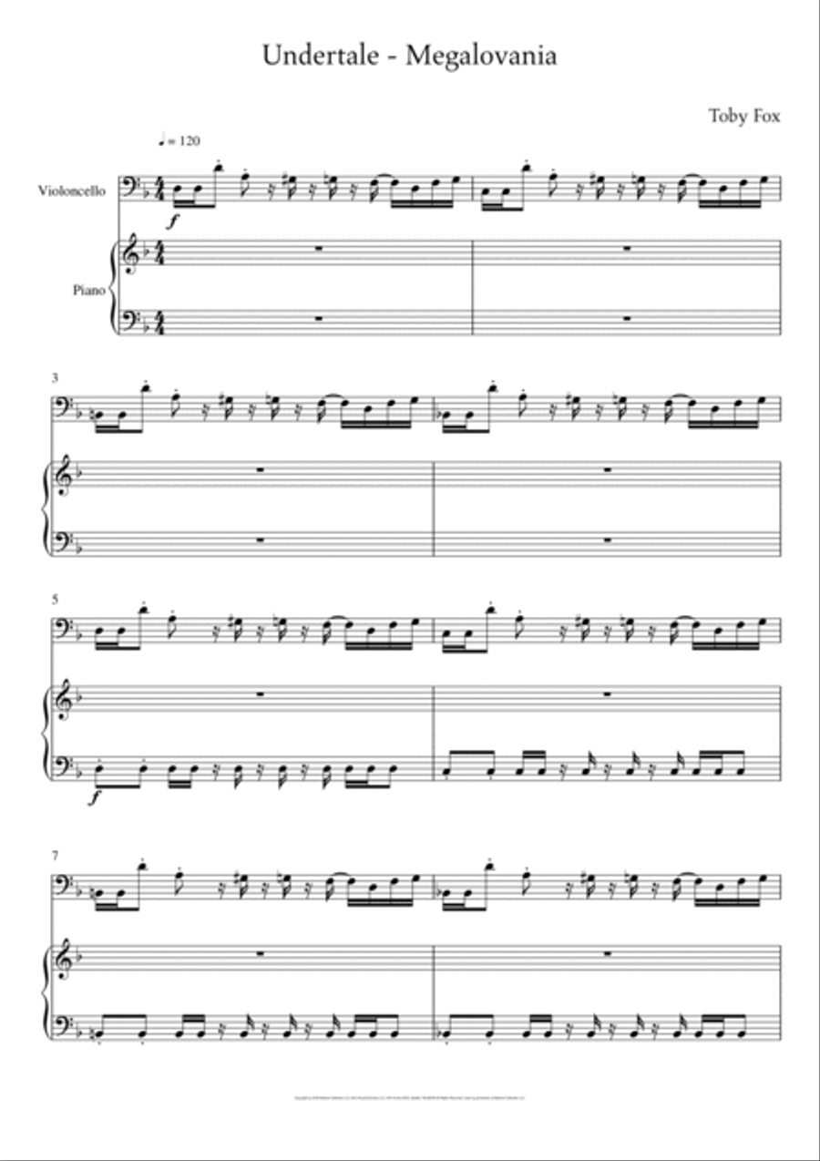 MEGALOVANIA (from Undertale) Small Ensemble scores gallery preview page 2