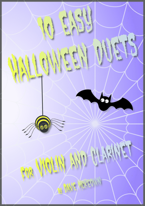 Book cover for 10 Easy Halloween Duets for Violin and Clarinet