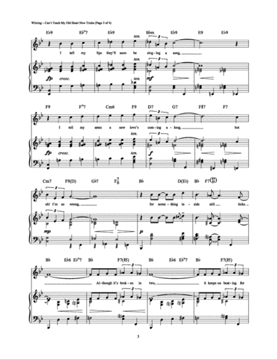 Can't Teach My Old Heart New Tricks Piano, Vocal, Guitar scores gallery preview page 3