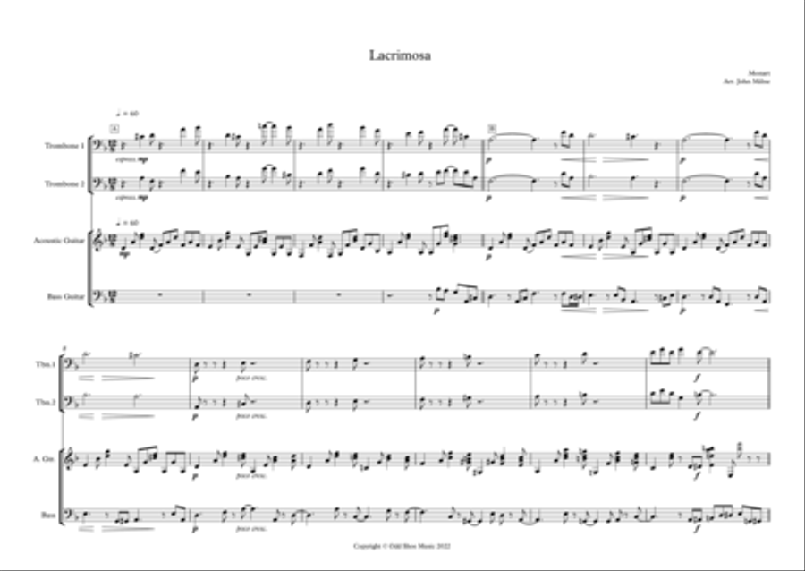 Lacrimosa String Duet scores gallery preview page 2