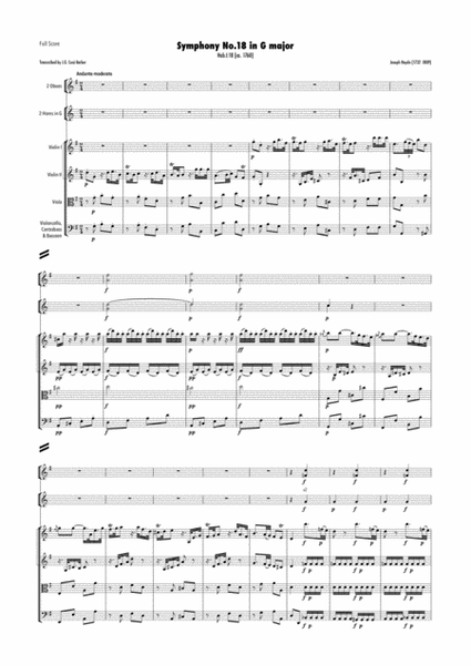 Haydn - Symphony No.18 in G major, Hob.I:18