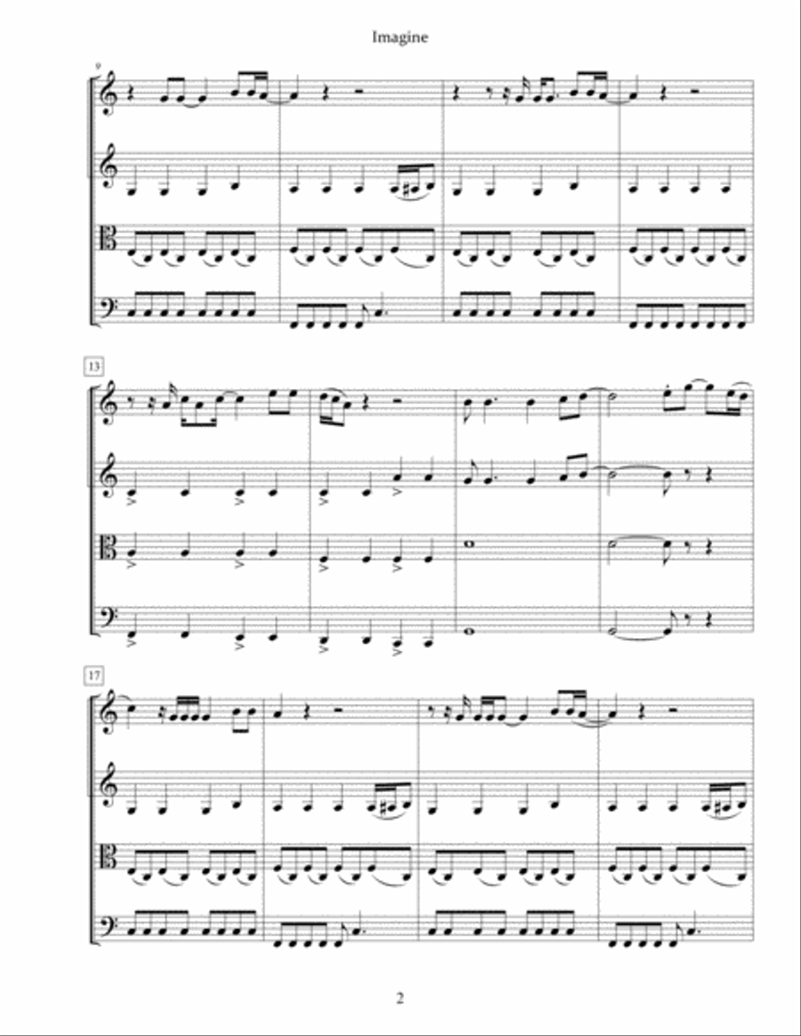 Imagine String Quartet scores gallery preview page 4