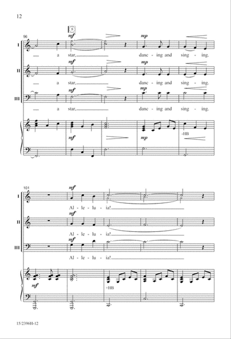 A Star Dances, an Angel Sings 3-Part scores gallery preview page 13