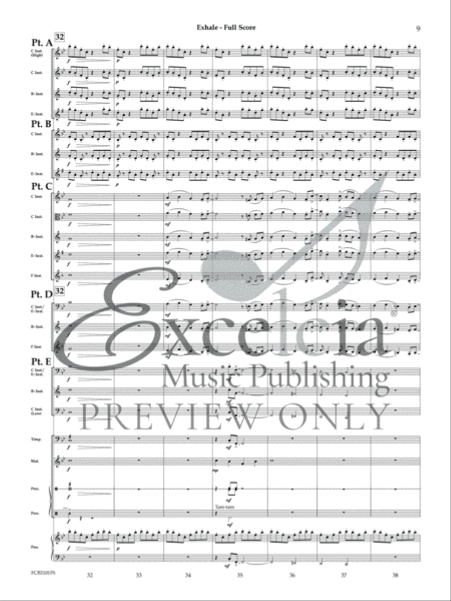 Exhale (Score) Concert Band scores gallery preview page 10