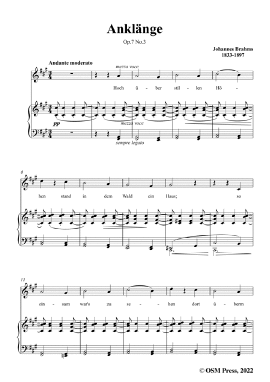 Brahms-Anklange,Op.7 No.3,from 6 Songs,in f sharp minor Voice scores gallery preview page 3