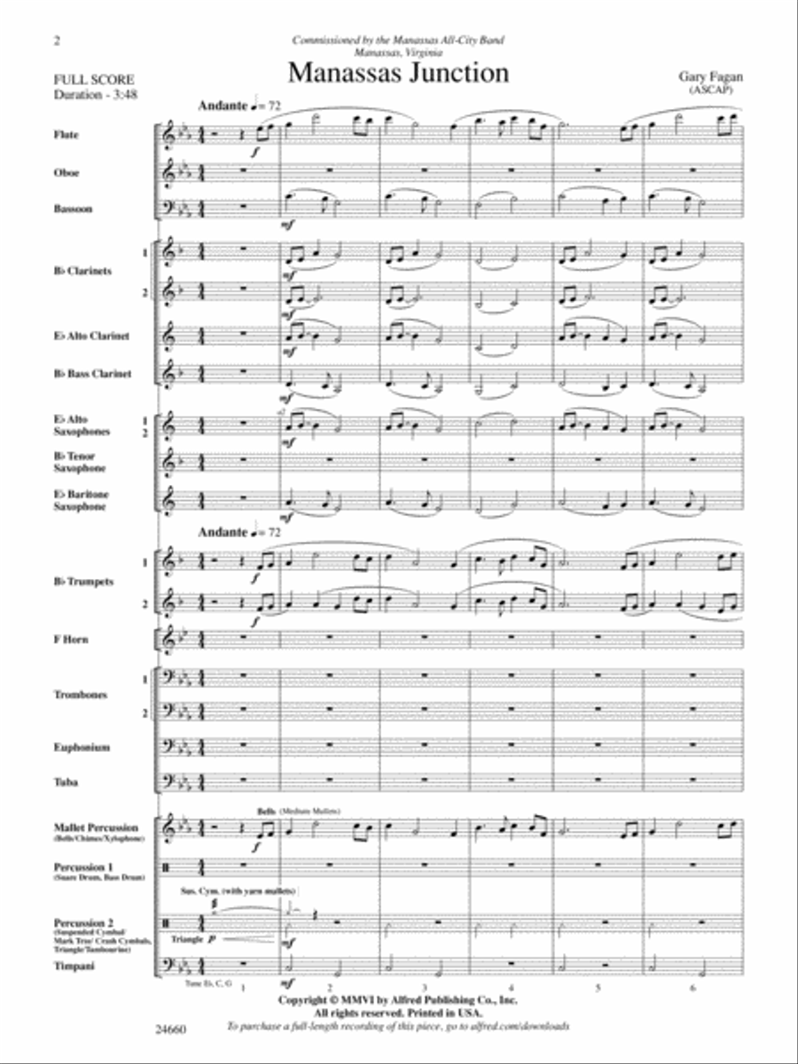 Manassas Junction: Score Concert Band scores gallery preview page 2