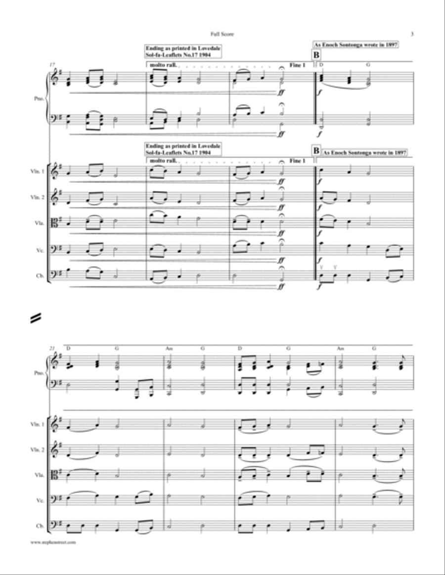Nkosi Sikelel' iAfrika - Enoch Sontonga (1873-1905) (Piano Sextet) Small Ensemble scores gallery preview page 3