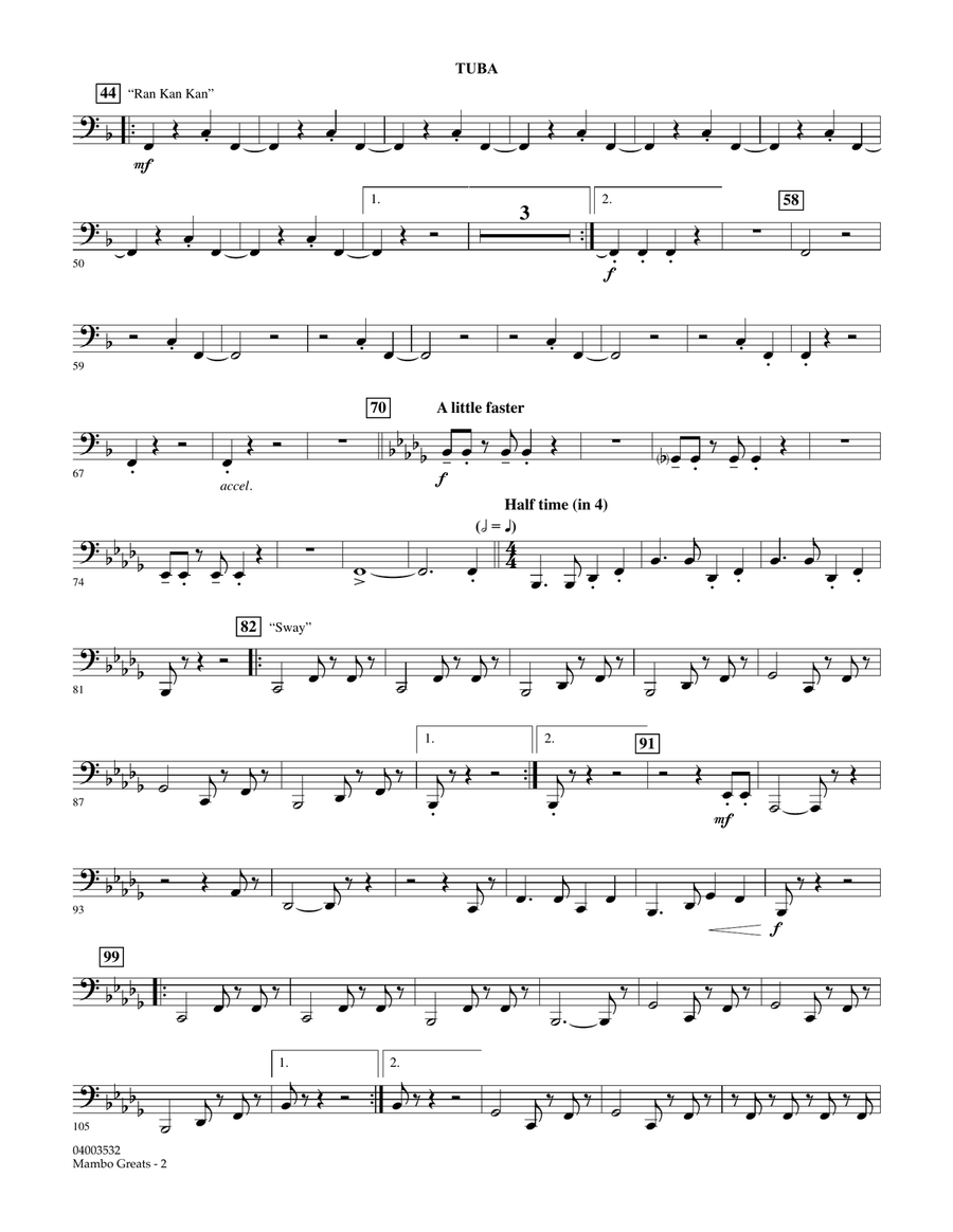 Mambo Greats - Tuba Concert Band scores gallery preview page 2