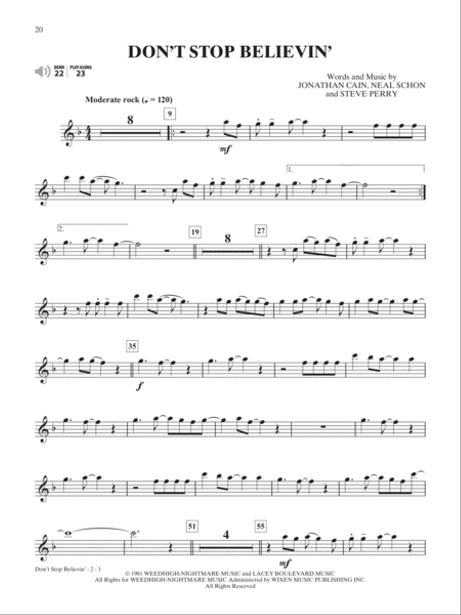 Classic Rock Instrumental Solos Alto Saxophone scores gallery preview page 4