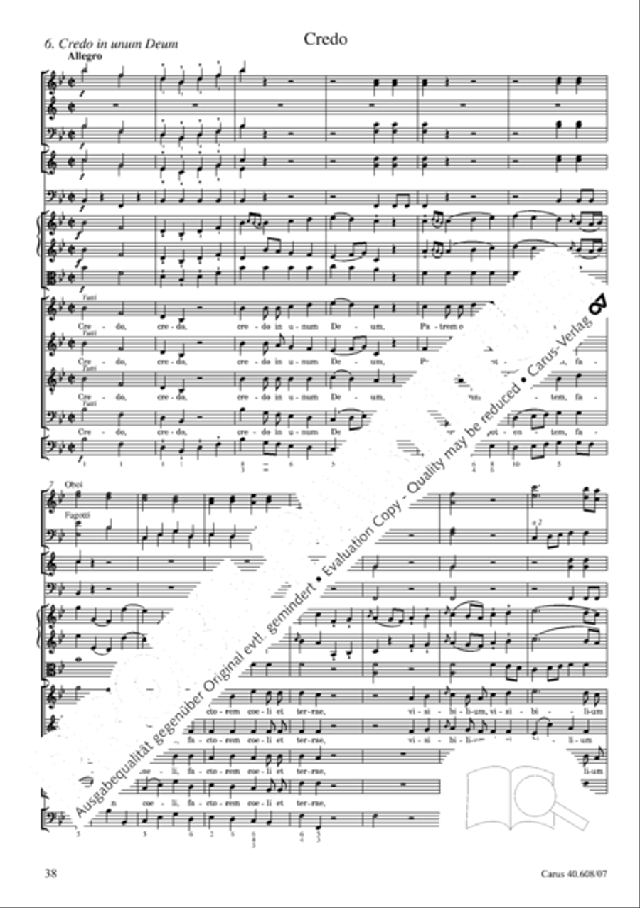 Missa Sancti Bernardi von Offida in B 4-Part scores gallery preview page 53