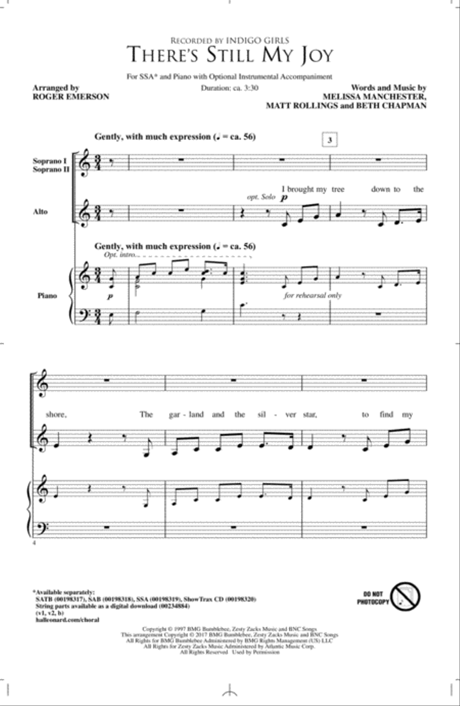 There's Still My Joy SSA scores gallery preview page 1
