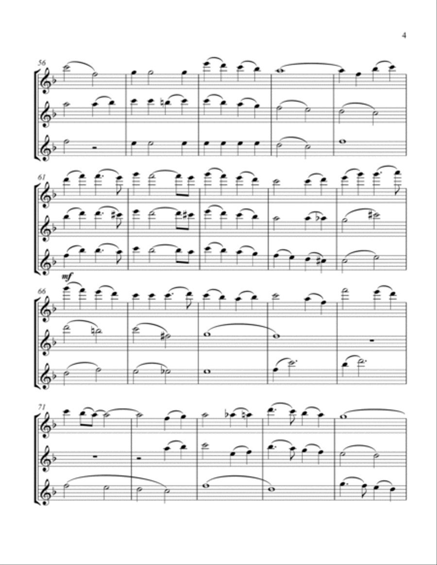 (There's No Place Like) Home For The Holidays Flute Trio scores gallery preview page 5