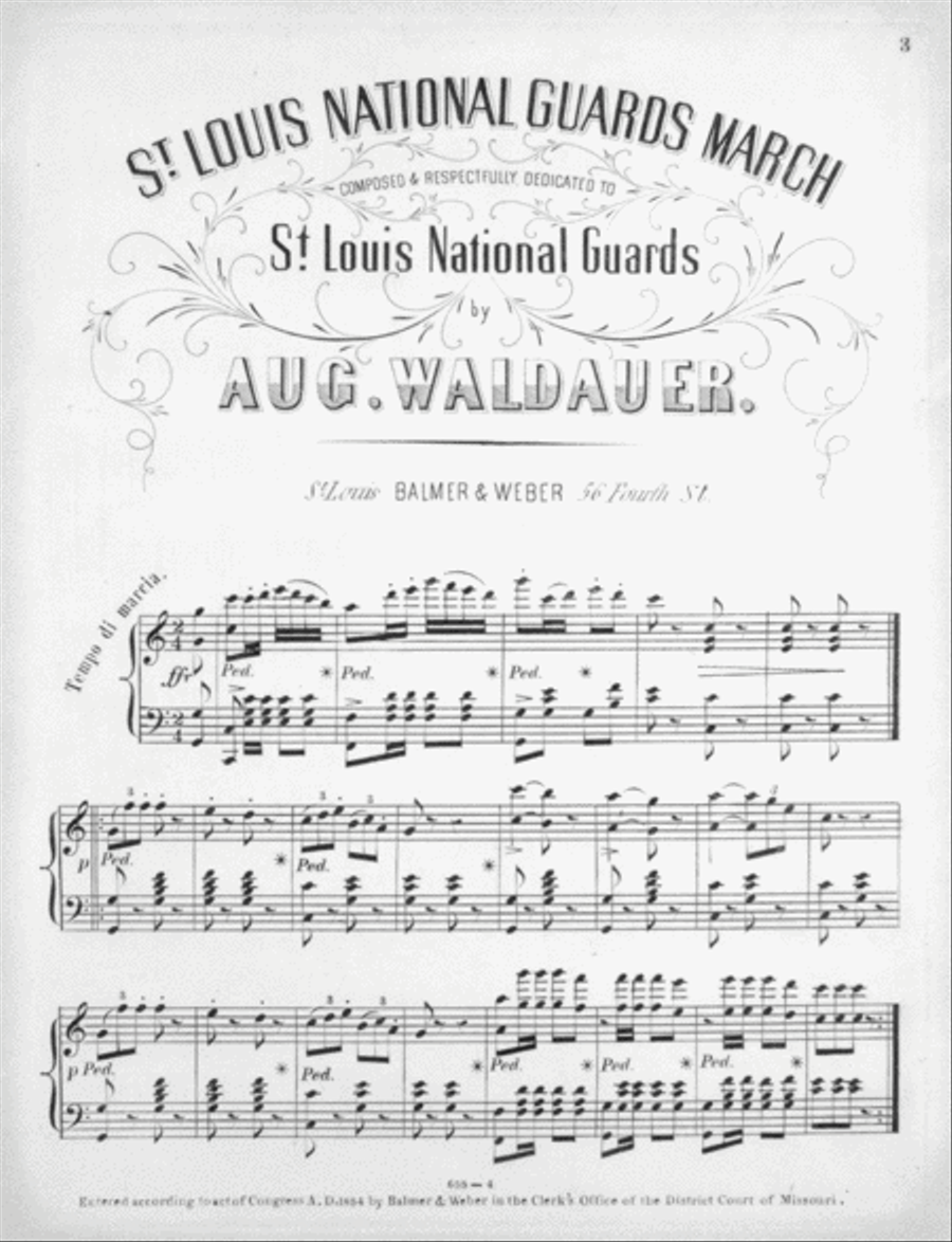 St. Louis National Guard. March Piano Solo scores gallery preview page 2