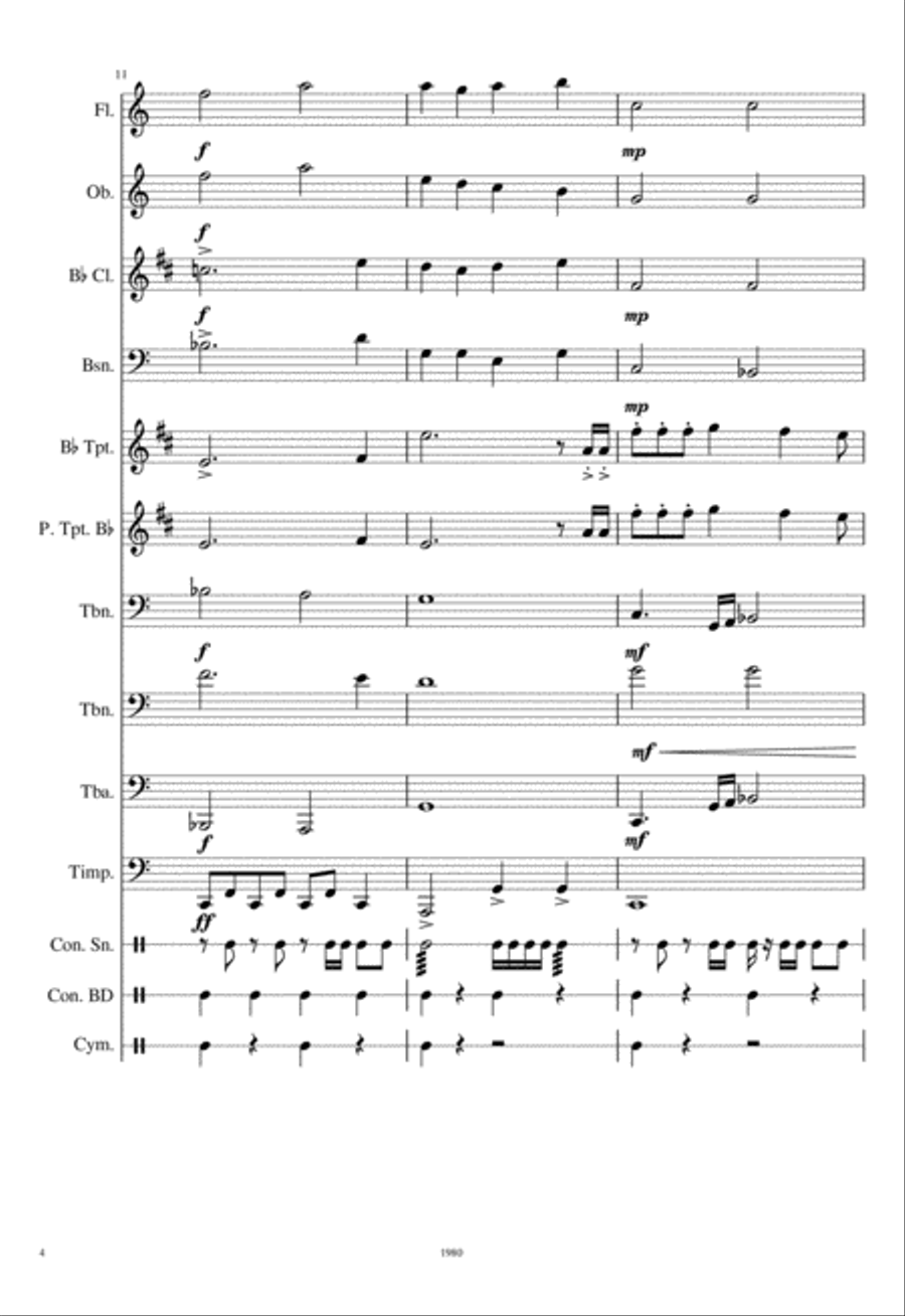 The Battle (for band) Jazz Ensemble scores gallery preview page 4