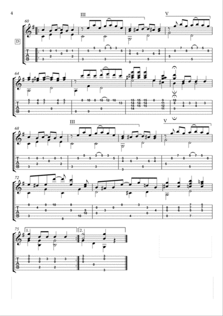 Ragtime fingerstyle Guitar by Scott Joplin Fingerpicking Guitar scores gallery preview page 4