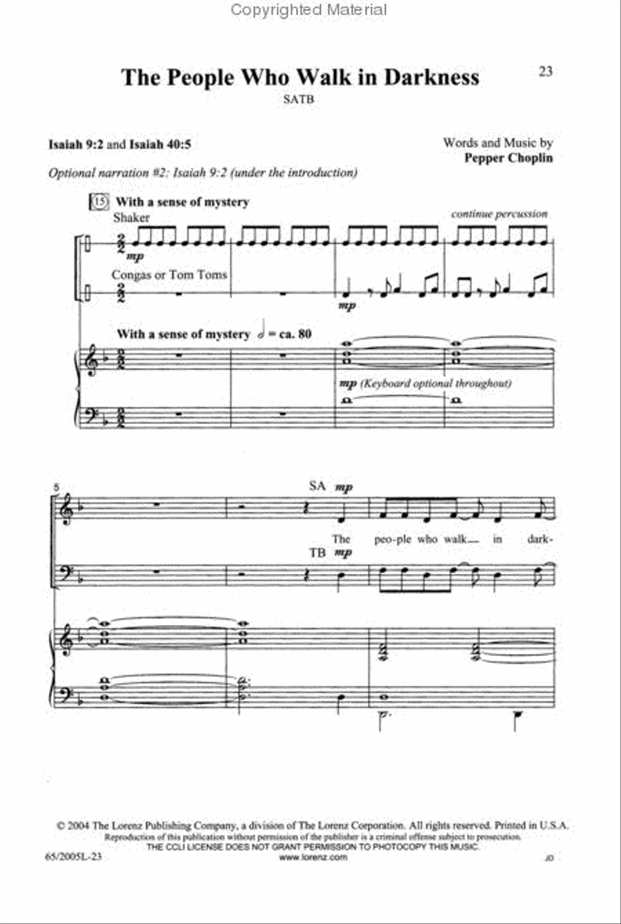 I Hear the Prophet Callin' - SATB Score with CD