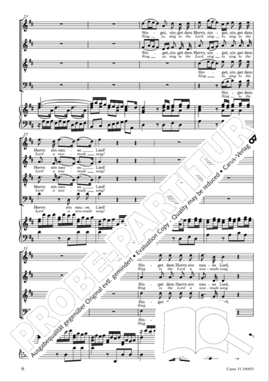 Sing to the Lord a new song (Singet dem Herrn ein neues Lied) ATB scores gallery preview page 7