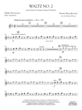 Book cover for Waltz No. 2 (from Suite for Variety Stage Orchestra) (arr. Brown) - Mallet Percussion
