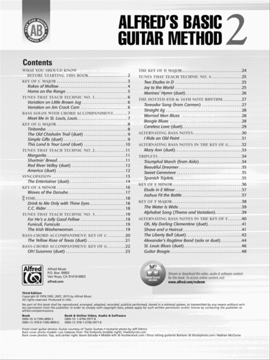 Alfred's Basic Guitar Method, Book 2 Easy Guitar scores gallery preview page 2