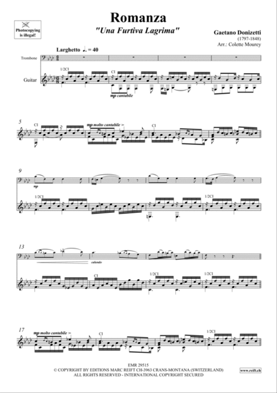 Romanza Trombone scores gallery preview page 4