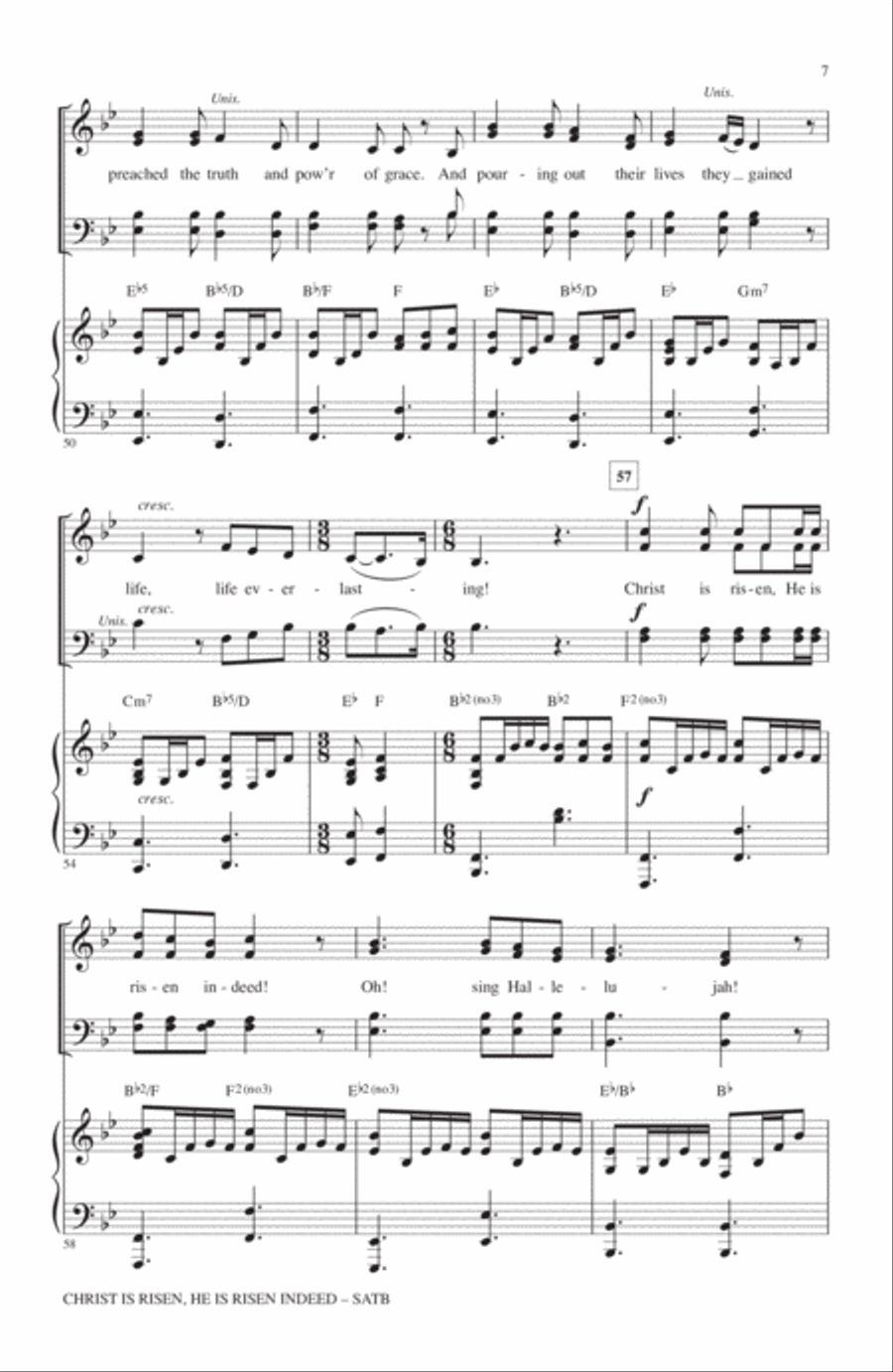 Christ Is Risen, He Is Risen Indeed (arr. James Koerts) 4-Part scores gallery preview page 6