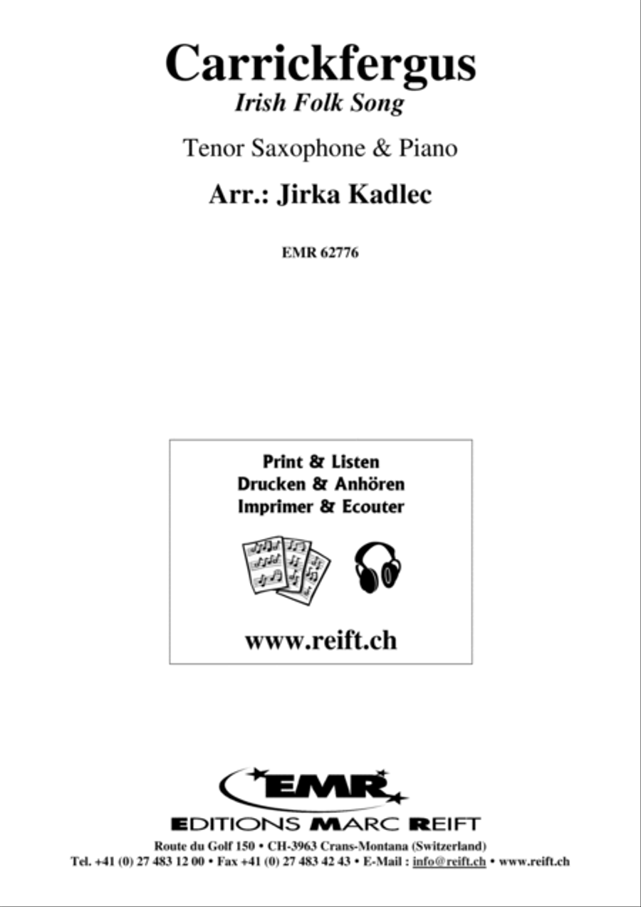 Carrickfergus Tenor Saxophone scores gallery preview page 2