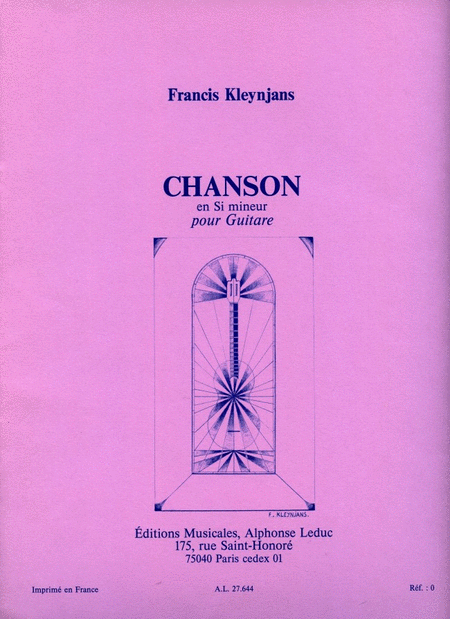 Chanson Op.71 In B Minor (guitar Solo)