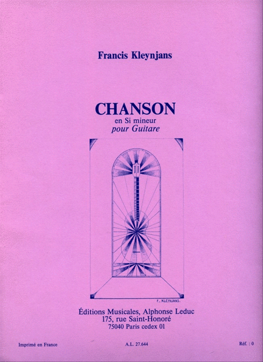 Chanson Op.71 In B Minor (guitar Solo) Acoustic Guitar scores gallery preview page 1