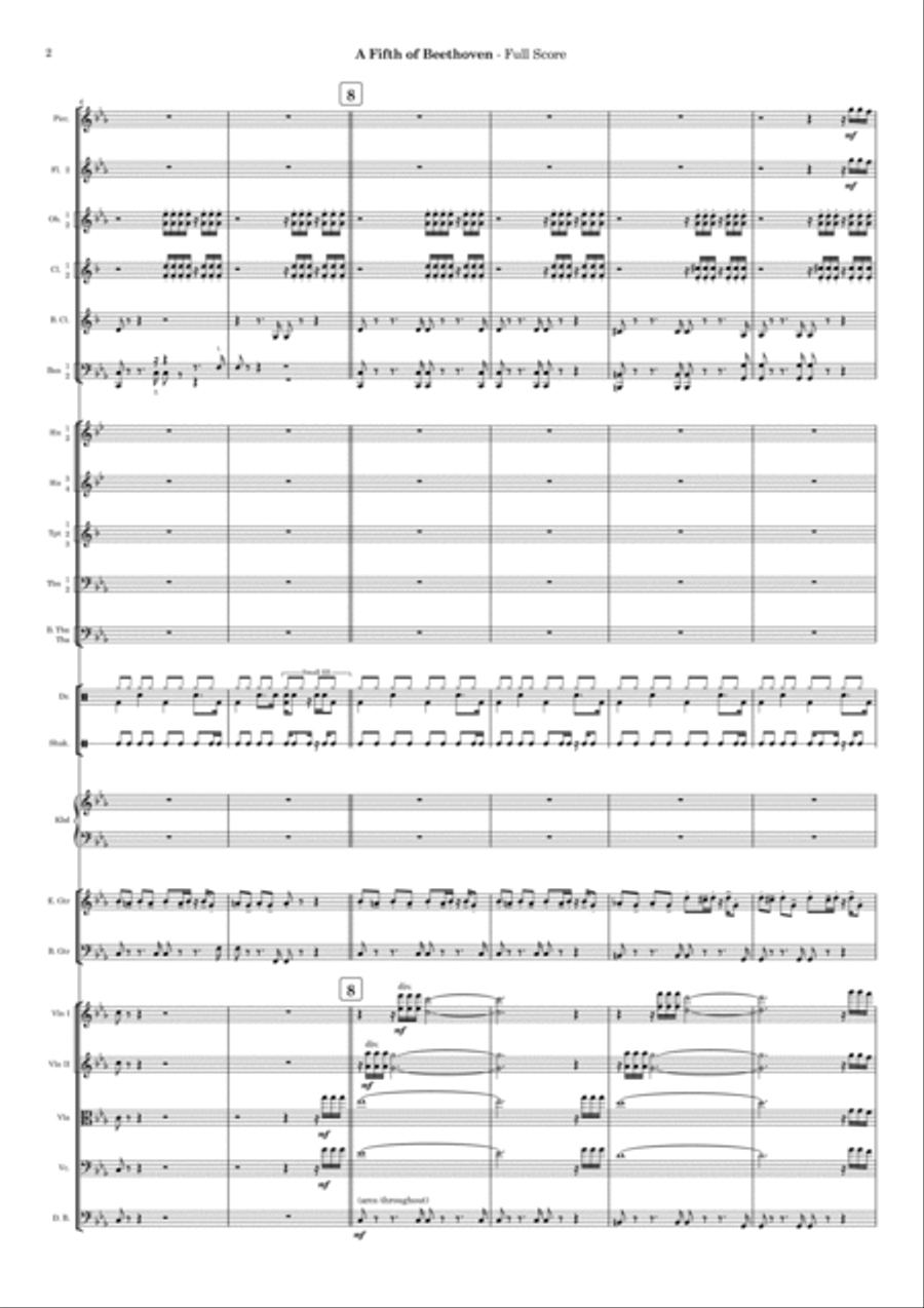 A Fifth Of Beethoven Full Orchestra scores gallery preview page 2