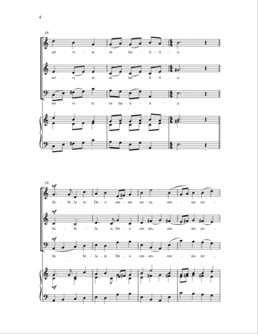 Jubilate Deo 3-Part scores gallery preview page 3