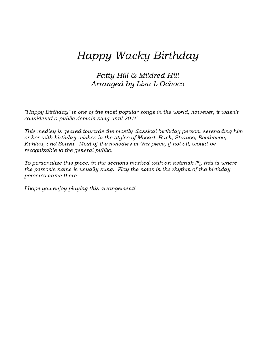 Happy Wacky Birthday for Flute Choir Flute Choir scores gallery preview page 4