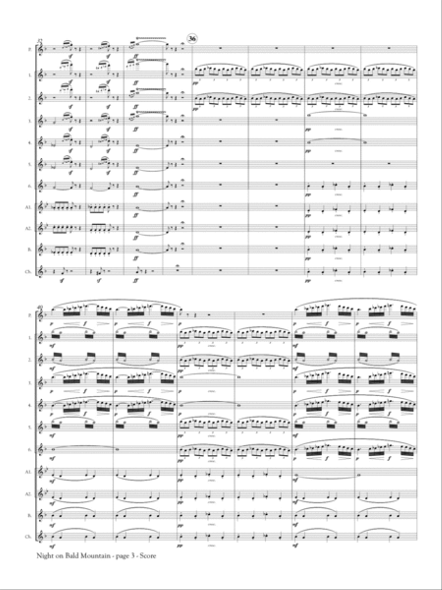 Night on Bald Mountain for Flute Orchestra Flute Choir scores gallery preview page 4