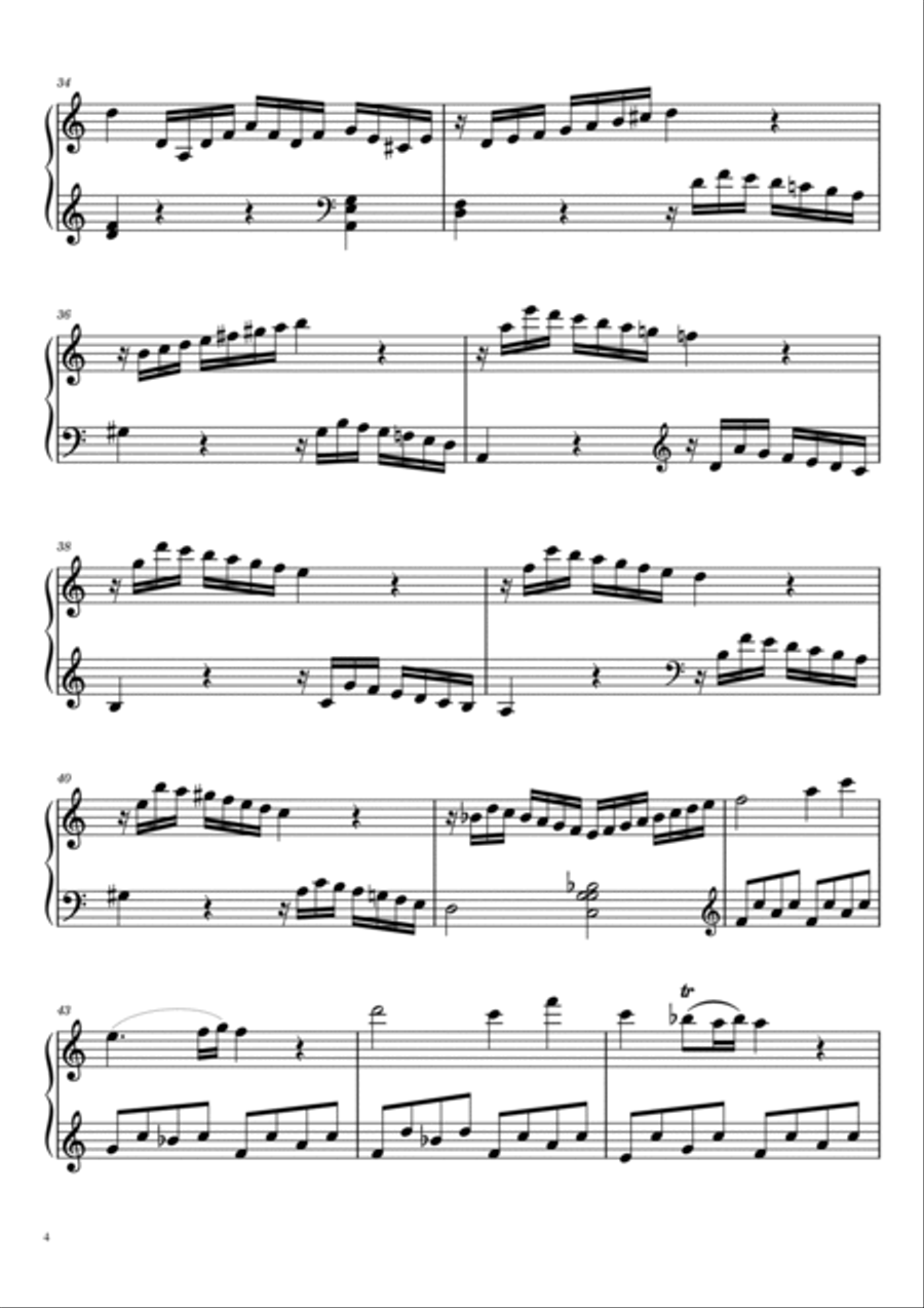 Mozart: Piano Sonata No. 16 in C Major - KV 545 Piano Solo scores gallery preview page 4