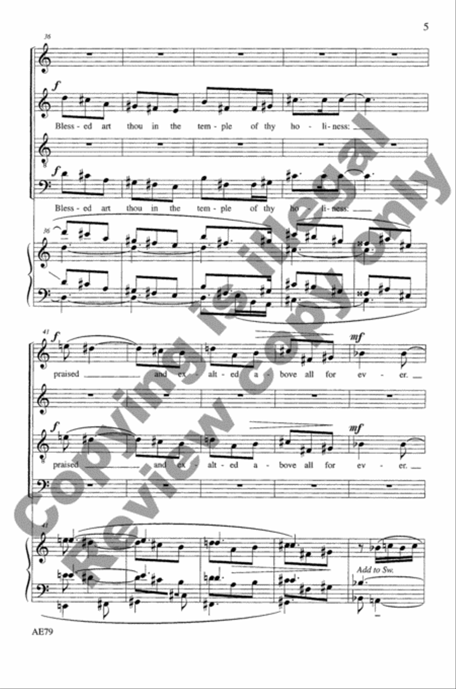 A Song of Praise 4-Part scores gallery preview page 14