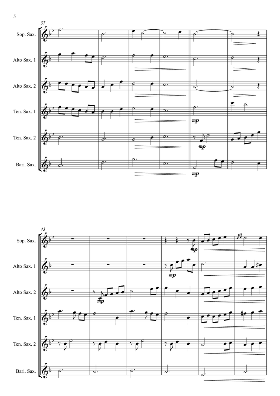 Moon River Woodwind Ensemble scores gallery preview page 6