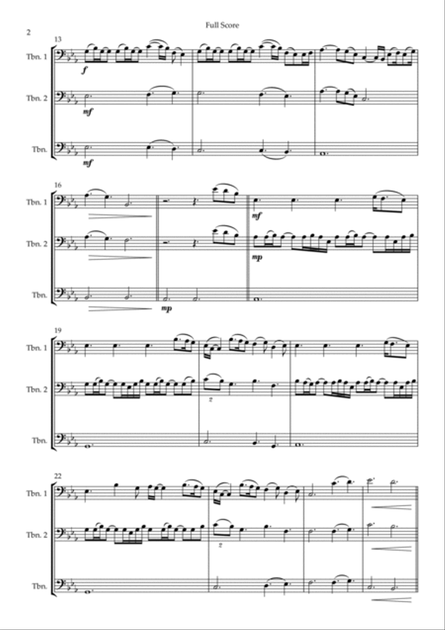 A Thousand Years Trombone Trio scores gallery preview page 2