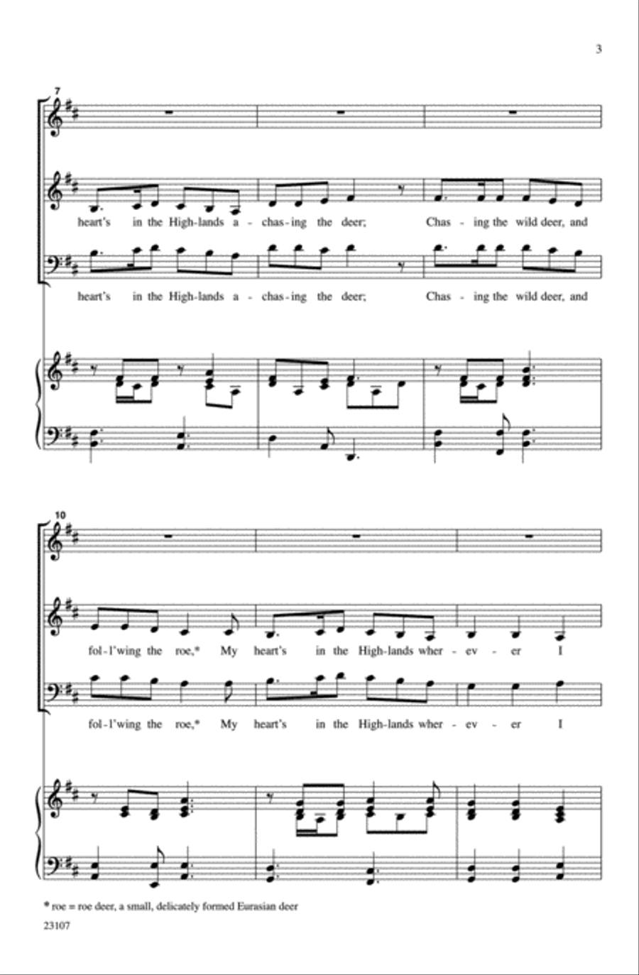 My Heart's in the Highland 4-Part scores gallery preview page 3