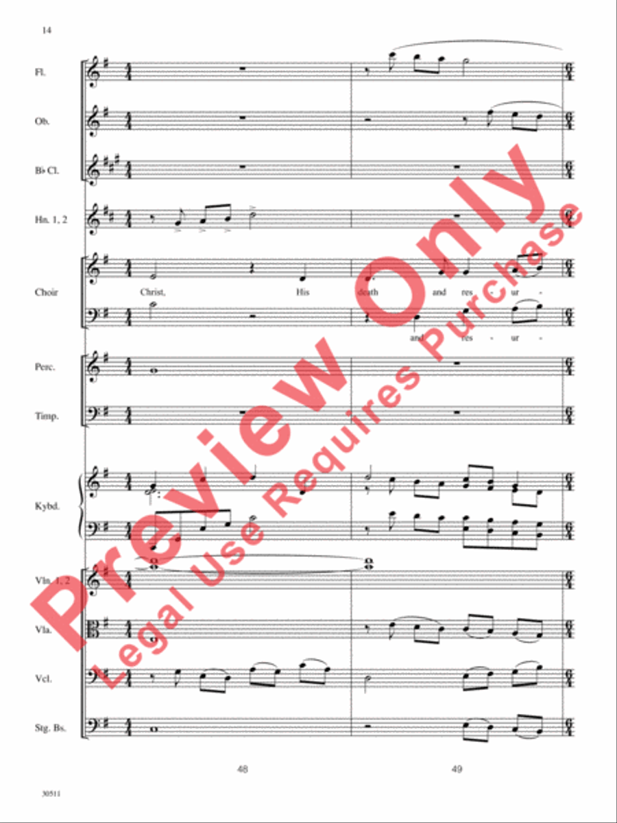 How Deep the Father's Love for Us Choir scores gallery preview page 15